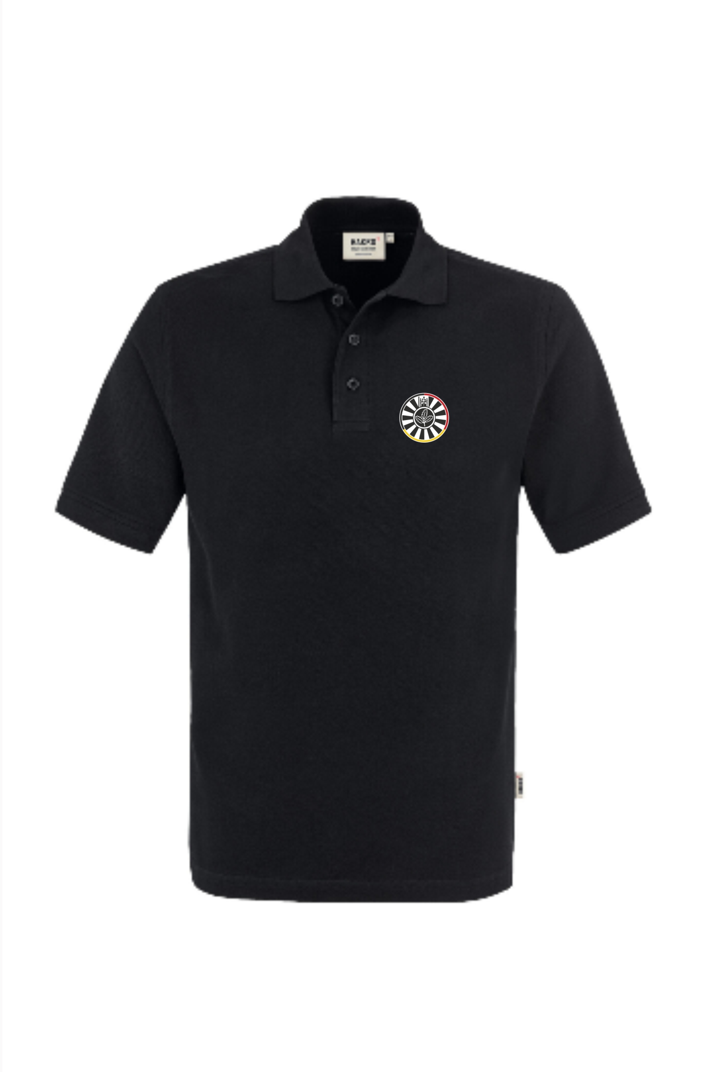 Poloshirt mit schwarz-weißer Rotunde